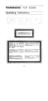 Tandberg TCP-3035-A - Owners Manual
